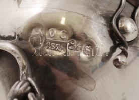 Ezüst (Ag.) figurális fűszertartó párban, jelzett, szintetikus kővel, m: 11 cm (2×), nettó:120 g (eg...