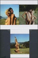 cca 1983 Édes kettecskén, finoman erotikus fényképek, 10 db korabeli negatívról készült modern nagyí...