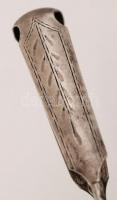 Ezüst (Ag.) cukorfogó, jelzett (lengyel), mesterjeggyel, h:13,5 cm, nettó: 21 g
