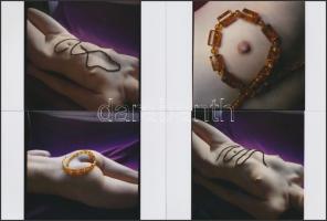 cca 1986 Kényeztető csecsebecsék, finoman erotikus fényképek, 13 db korabeli negatívról készült mode...