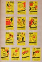 Gyufacímke gyűjtemény füzetbe rendezve, cca 940db