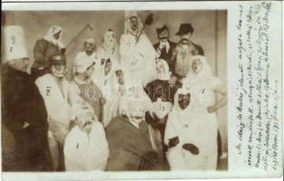 1911 Kiskunfélegyháza, iskolai Mikulás jelenet, Studentica, photo (EK)