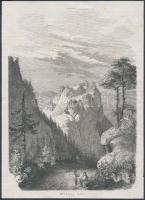 1857 Várak: Szécsényi, Murányi és Jászói,  rotációs fametszet a Vasárnapi Újság egyik 1857-es számáb...