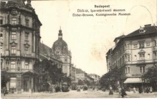 Budapest IX. Iparművészeti Múzeum, villamosok, Wágner hangszeráruház reklám