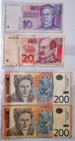 85db-os vegyes külföldi bankjegy tétel berakóban, közte Horvátország, Jugoszlávia, Szerbia T:vegyes
...