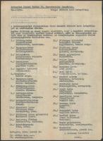 Gyöngyösi Járási Tanács VB. Kereskedelmi csoportjának  spenótügyi értesítvénye és február havi irányétlapja 1952-ből. Gépelt papír.