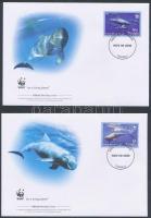 WWF: Törpe kardszárnyú delfinek sor 4 db FDC-n WWF Pygmy killer whales set 4 FDC