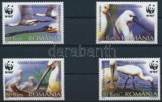 WWF: Spoonbill set + set on 4 FDC WWF: Kanalas gém sor + sor 4 db FDC-n