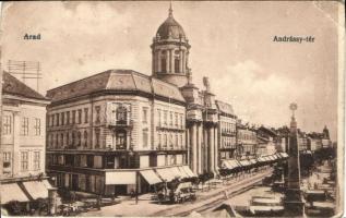 Arad, Andrássy tér, Központi Áruház / square, shop (Rb)