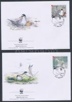 WWF Birds set 4 FDC WWF: Madarak sor 4 db FDC-n