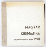 Magyar Kisgrafika. Kisgrafika Barátok köre 1970. Kiadói mappában. Sorszámozott: 002/500. Eredeti metszetekkel, 37db /Ex-libris literature with 37 original engraving.