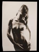 cca 1972 Jelzés nélküli, finoman erotikus fényképek, 3 db vintage aktfotó, 40x30 cm / 3 erotic photo...