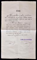 1913 Kitöltött postatakarékpénztári eskü fizetés nélküli segédfogalmazó részére