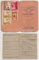 1945-1967 2 db tagsági igazolvány (Szociáldemokrata Párt, MABÉOSZ)