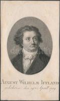 1798 August Wilhelm Iffland (1759-1814), metszet, papír, metszette:Bolt, 10×8 cm