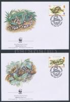 WWF Snakes set 4 FDC WWF: Kígyók sor 4 db FDC-n