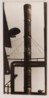 cca 1965 Kalocsai Rudolf: Kémény, jelzés nélküli vintage fotóművészeti alkotás, kasírozva, 39x19 cm