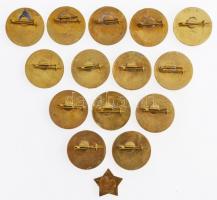 ~1980. "Önkéntes Rendőri Szolgálatért" 20 év után, zománcozott fém jelvények (14x) (25,5mm...