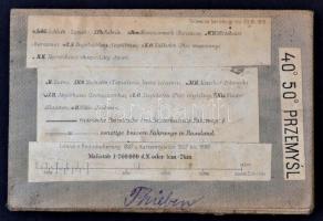 Przemsyl térkép. 1910. 1:200.000. Vászonra kasírozott papír. 38x58 cm