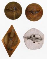 ~1980. "Önkéntes rendőr" zománcozott fém jelvény (30x30mm) + "Önkéntes Rendőri Szolgá...