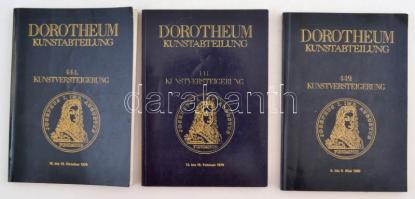 1979-1980 Dorotheum Kunstabteilung 3 db katalógus