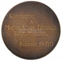 Madarassy Walter (1909-1994) 1980. "Magyar Állami Operaház" Br emlékplakett, hátoldalán gr...