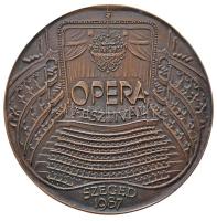 Fritz Mihály (1947-) 1987. "Operafesztivál Szeged 1987" Br emlékérem eredeti bőrtokban (50...