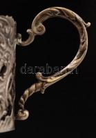 Antik ezüst (Ag.) pohártartó, jelzett, m:6 cm, nettó: 77 g