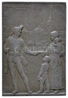 Berán Lajos (1882-1943) 1915. "Gróf Tisza István / Maros-Vásárhely 1914-1915" hadifém plak...