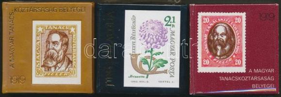 Pro Philatelia és A Magyar Tanácsköztársaság bélyegei c. minikönyvek sorszámozott példánya, hozza a ...