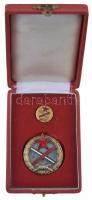 1954. "Magyar Partizán Emlékérem" aranyozott, zománcozott, számozott kitüntetés miniatűrre...