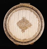 Ezüst (Ag.) púdertartó,  jelzett, d:5,5  cm, bruttó:59 g