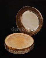 Ezüst (Ag.) púdertartó,  jelzett, d:5,5  cm, bruttó:59 g