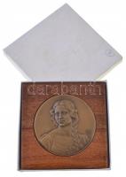 Berán Lajos (1882-1943) 1931. "Budapesti Emlék" Br emlékérem fakeretben (187,96g/79,5mm) (...