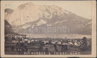 cca 1910-1920 Altaussee-Trisselwand, keményhátú fotó, 6x10 cm / Altaussee, Austria, vintage photo, 6x10 cm