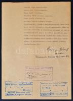 1945 Gévay József (1890-?) ezredes, a 2. magyar híradóépítő zászlóalj parancsnokának jelentése jelen...