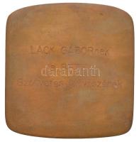 Király Róbert (1930-) ~1990. "Magyar Állami Operaház" Br plakett hátoldalán gravírozással ...