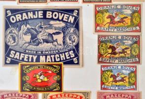 179 db svéd gyufacímke albumlapra ragasztva