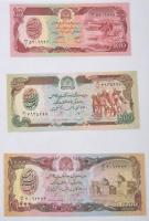 48db-os vegyes papírpénz tétel, spanyol, szovjet, román és afgán bankjegyekkel, egy részük laminált ...