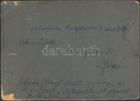 1914 Novák József festőművész fotója, aláírásával, feliratozva, sérült, 11x8,5 cm