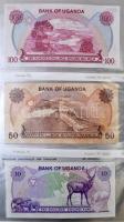 44db-os afrikai országok bankjegy gyűjteménye, szudáni, ugandai, zairei, zambiai és zimbabwei bankje...