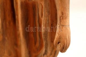 Kisfaludi Stróbl Zsigmond (1884-1975): Haldokló Hungária        (Észak).Terrakotta, sérült kézfej, j...