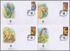 WWF Seahorse set + set 4 FDC WWF Tengeri csikók sor + sor 4 db FDC-n