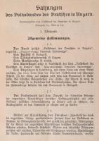 1939 Satzungen des Volksbundes der Deutschen in Ungarn. Budapest. / A Magyarországi Németek Szövetsé...