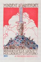 1916 Országos gyapjú-, kaucsuk-, és gummihulladék gyűjtés, hadsegély. Nyomtatvány 4p