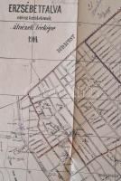 1914 Erzsébetfalva átnézeti térképe 40x26 cm