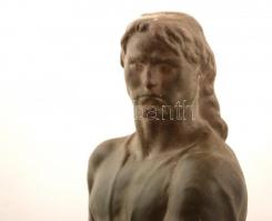 Grantner Jenő (1907-1983): Toldi. Festett terrakotta, jelzett, hibátlan, m:34 cm