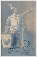 1912 Eugenio Petrani (?-?) színész aláírása őt magát ábrázoló fotólapon