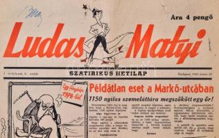 1945 A Ludas Matyi szatirikus hetilap I. évfolyamának 6 . száma