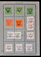 1949 Tagsági igazolvány, Orvosi-Egészségügyi Szakszervezet, tagsági bélyeggel, 11x8cm